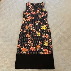 ALYX Black Floral Sheath Dress, Size 12, EUC